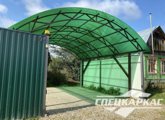 Навес из поликарбоната для машины усиленный №99 - фото 1949