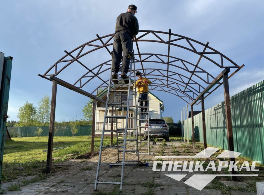 Навес для одной машины на дачу №26 - фото 1217