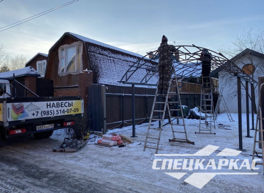 Навес для одного автомобиля 6х4 №54 - фото 1492