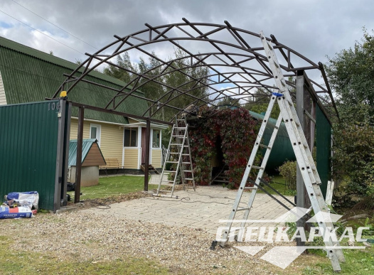 Навес из поликарбоната для машины усиленный №99 - фото 1942