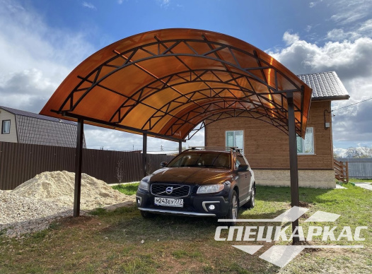 Навес для машины из поликарбоната №34 - фото 1296