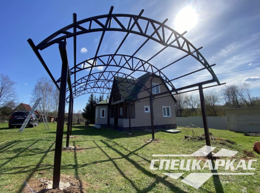 Арочный навес из поликарбоната для автомобиля №3 - фото 992