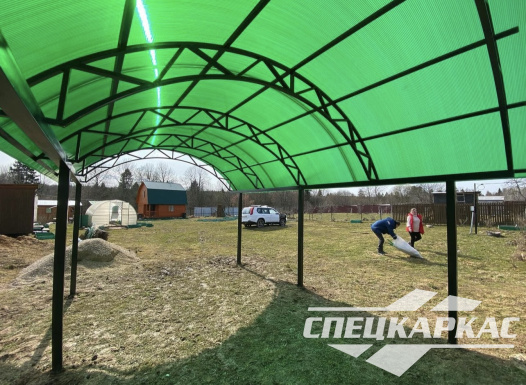 Арочный навес из поликарбоната для машины №38 - фото 1341